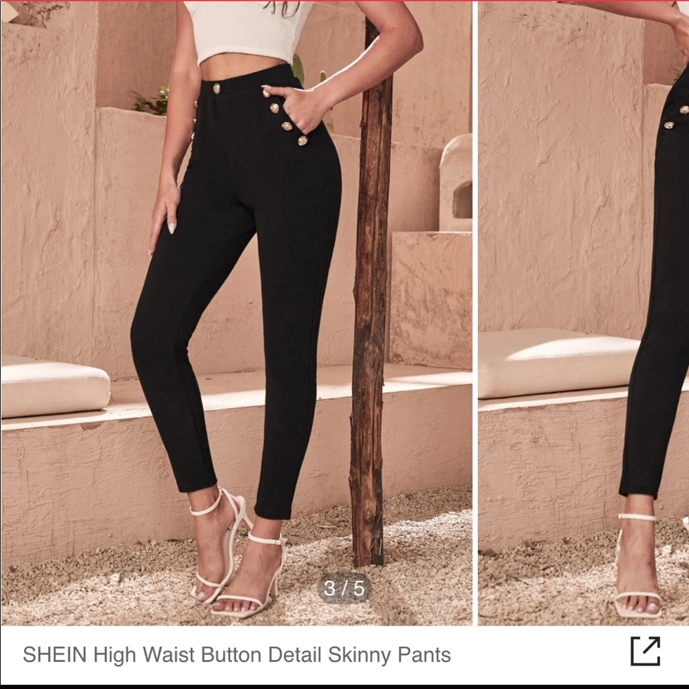 High waist skinny pants